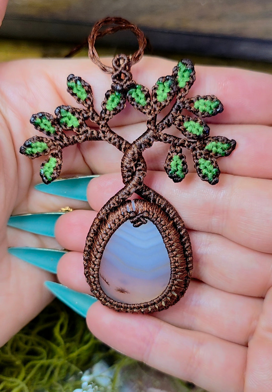 Dendritic Agate Tree of Life Necklace