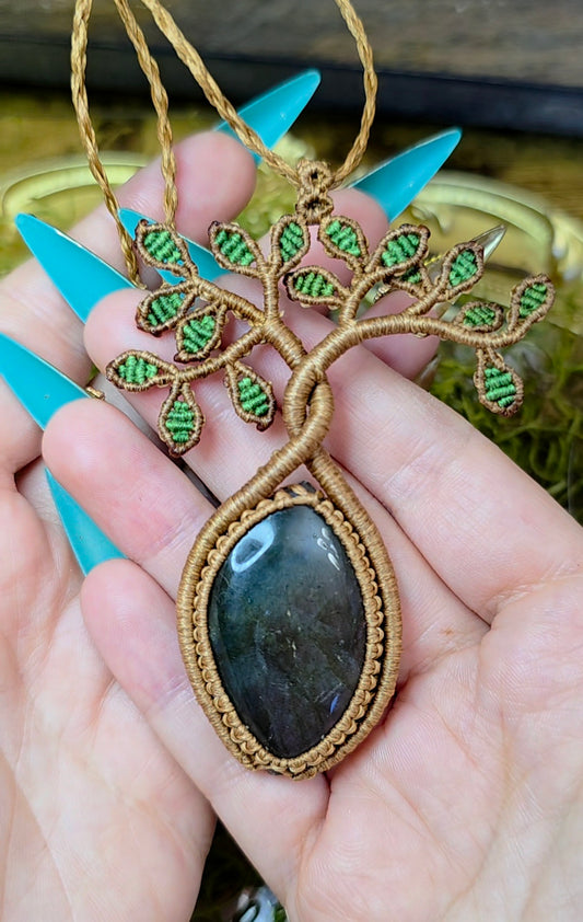Labradorite Tree of Life Necklace