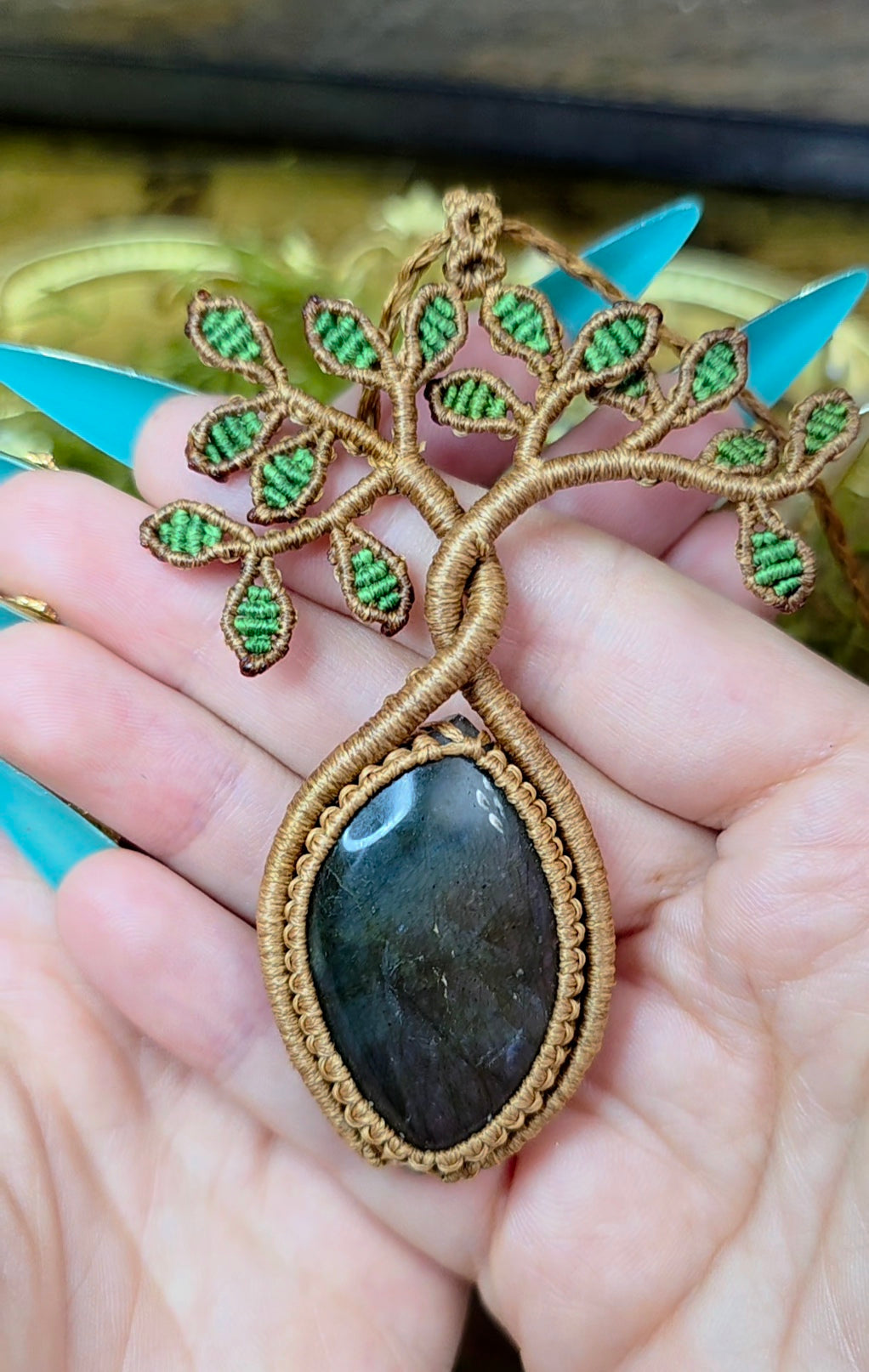 Labradorite Tree of Life Necklace