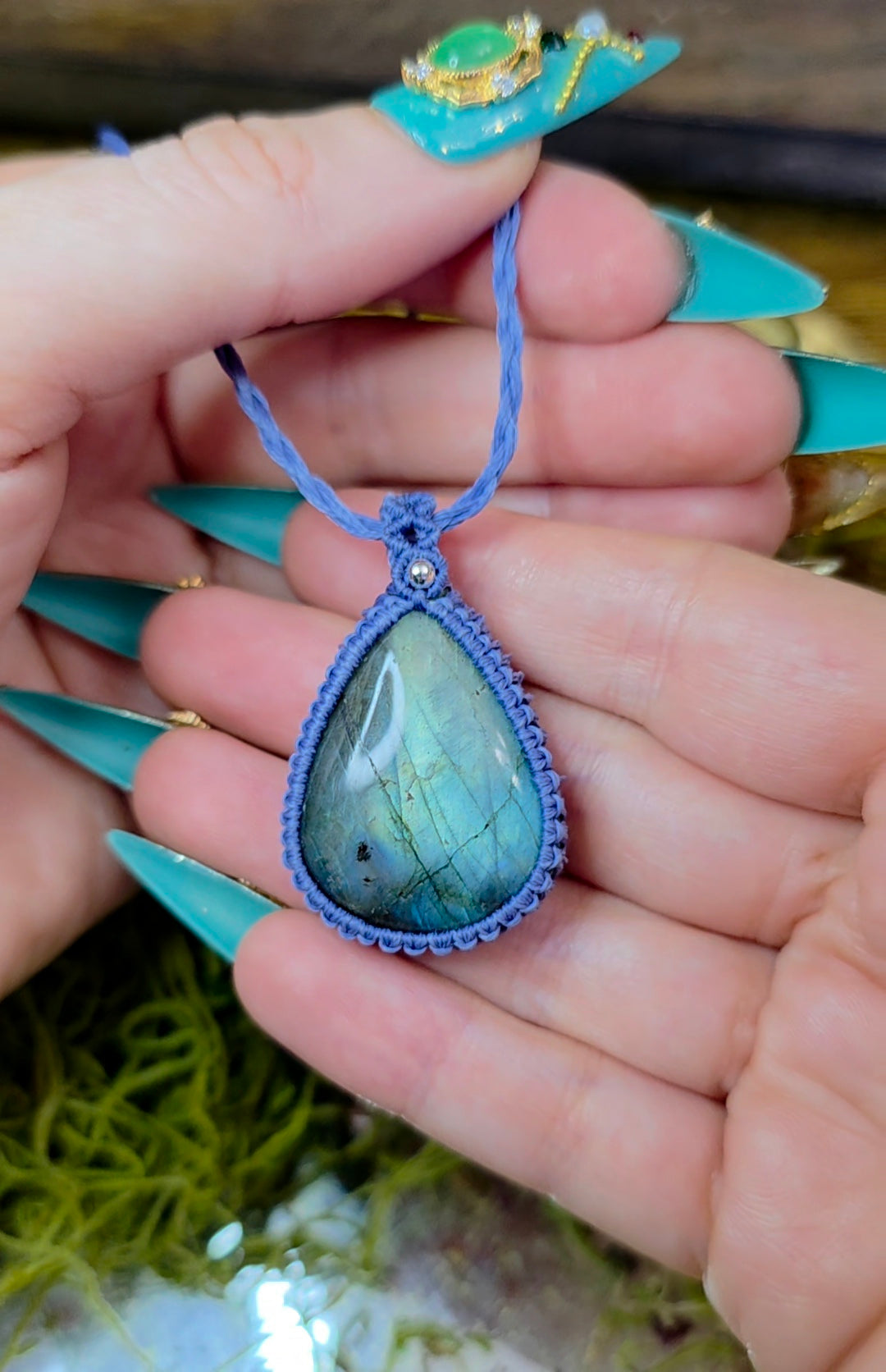 Blue Labradorite Wrap Necklace
