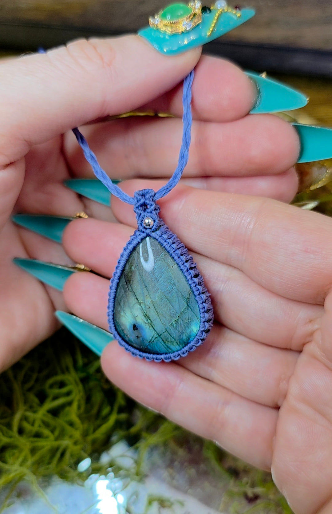 Blue Labradorite Wrap Necklace