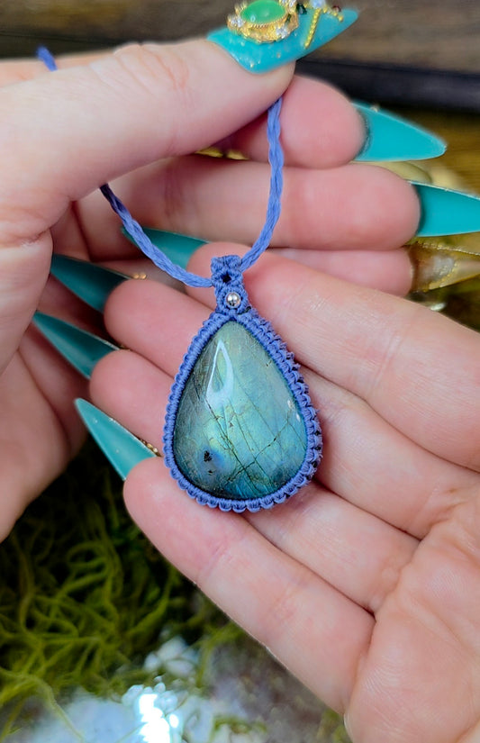 Blue Labradorite Wrap Necklace
