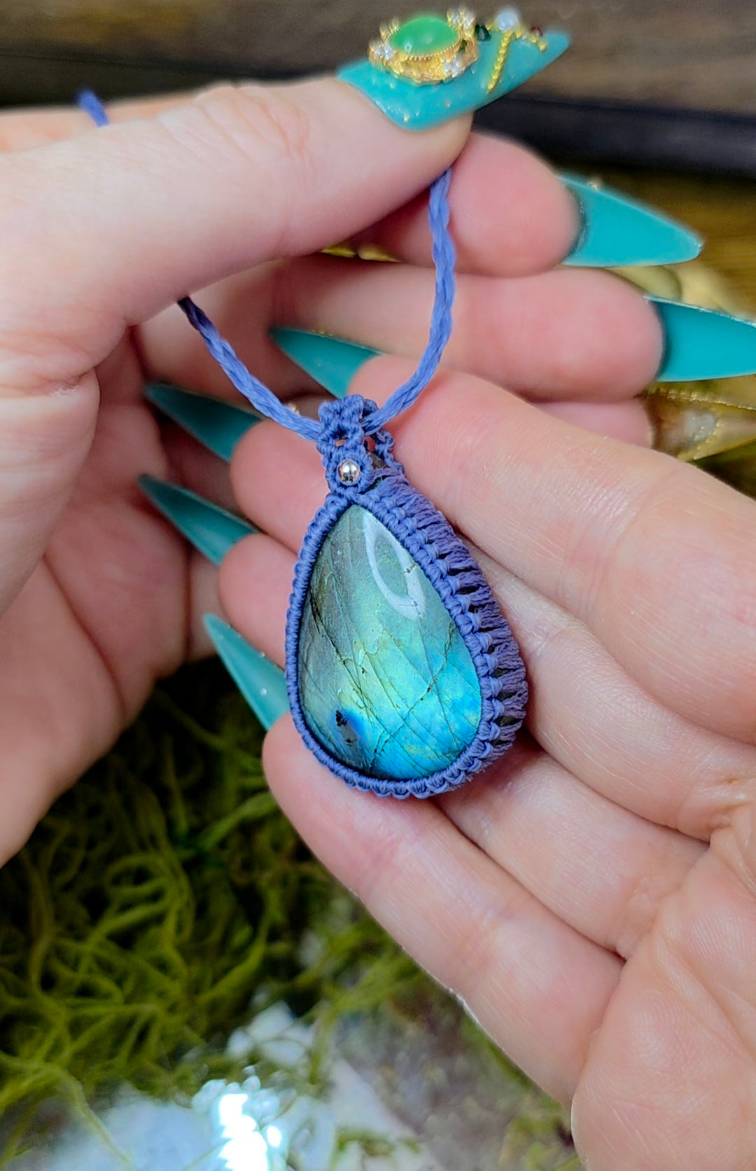 Blue Labradorite Wrap Necklace