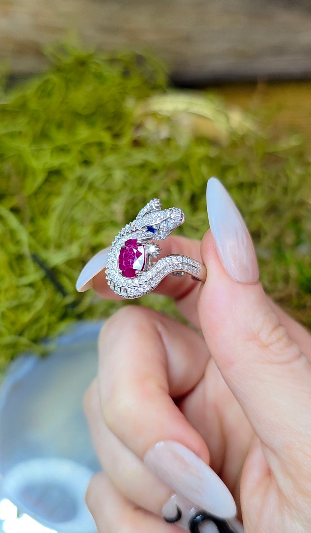Ruby Crocodile Ring