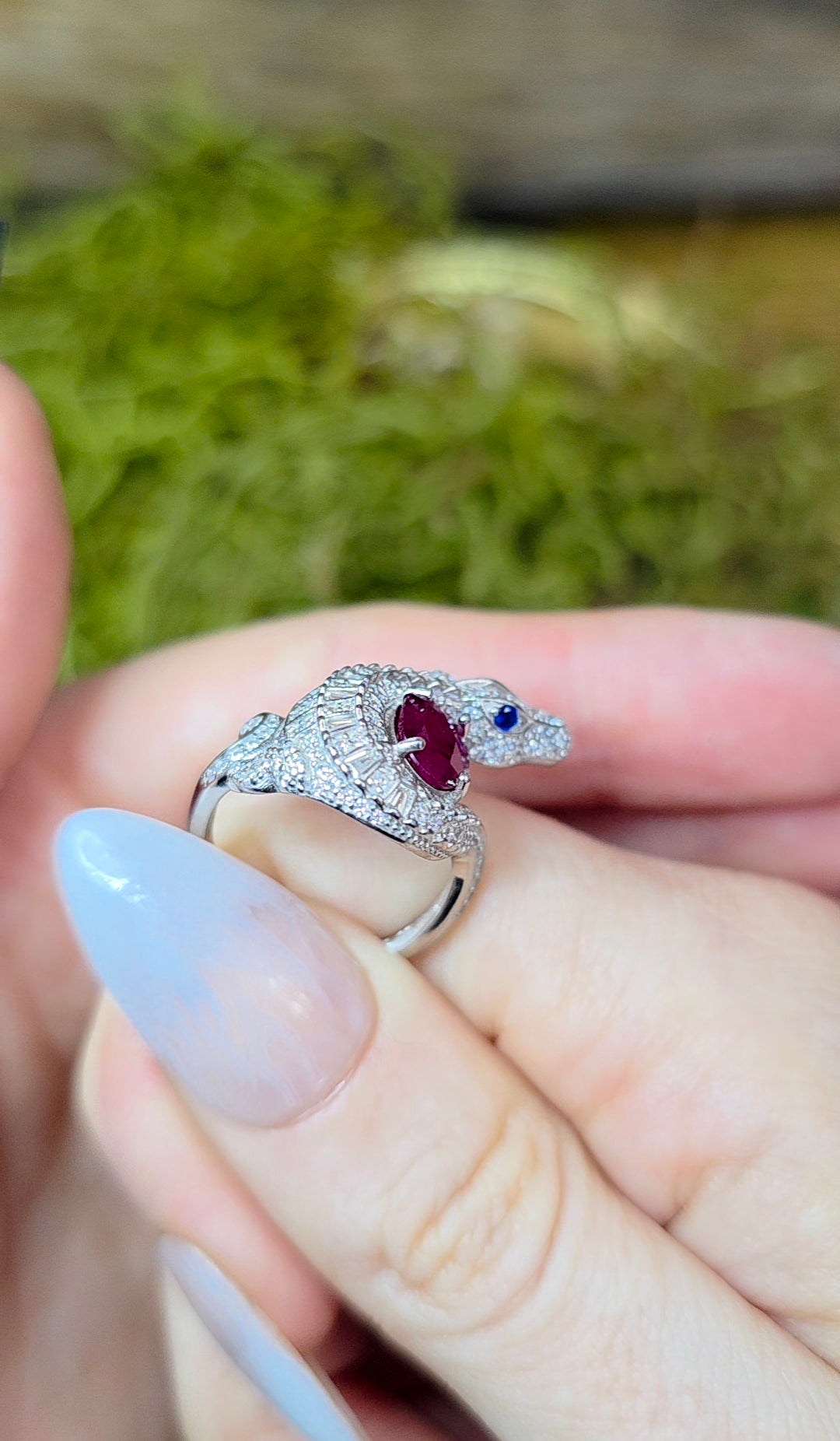 Ruby Crocodile Ring