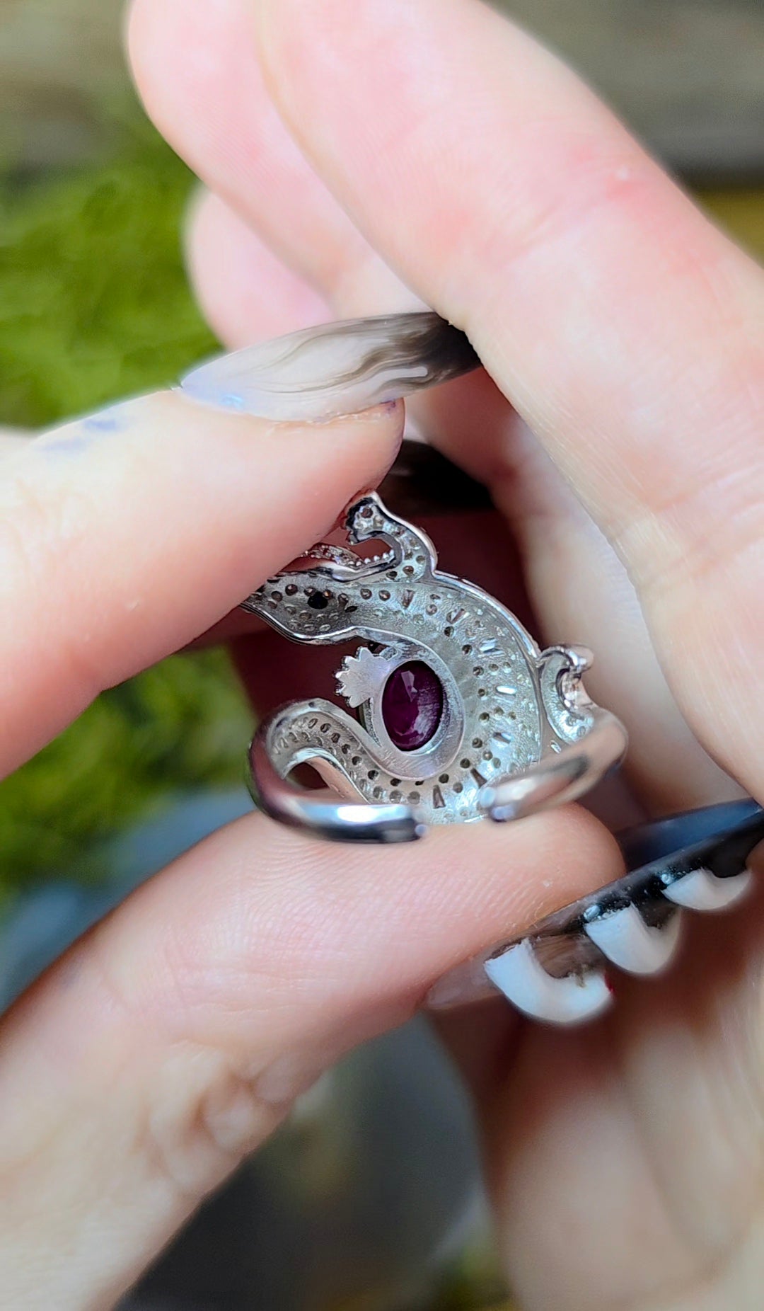 Ruby Crocodile Ring