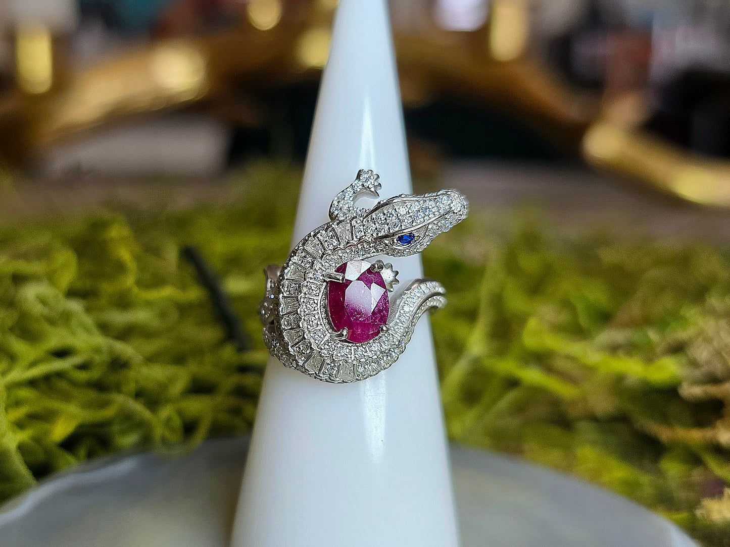 Ruby Crocodile Ring