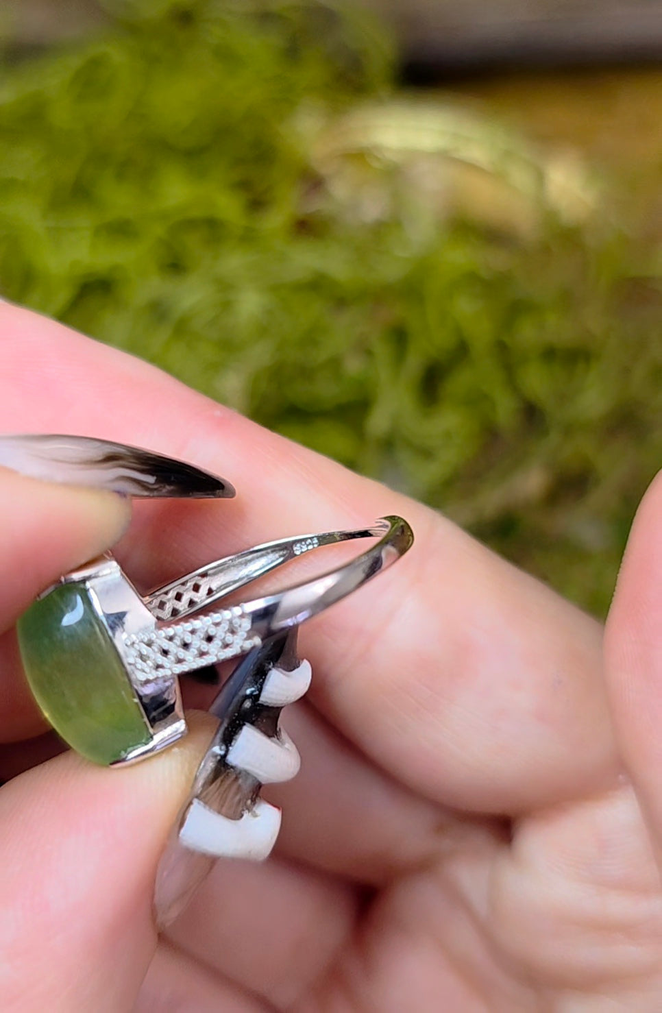 Blue and Green Fluorite Ring
