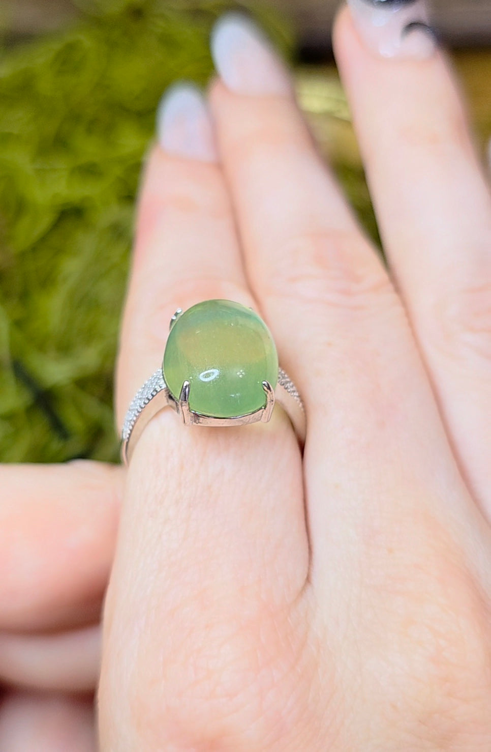 Blue and Green Fluorite Ring