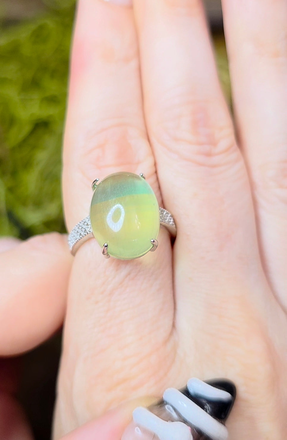 Blue and Green Fluorite Ring