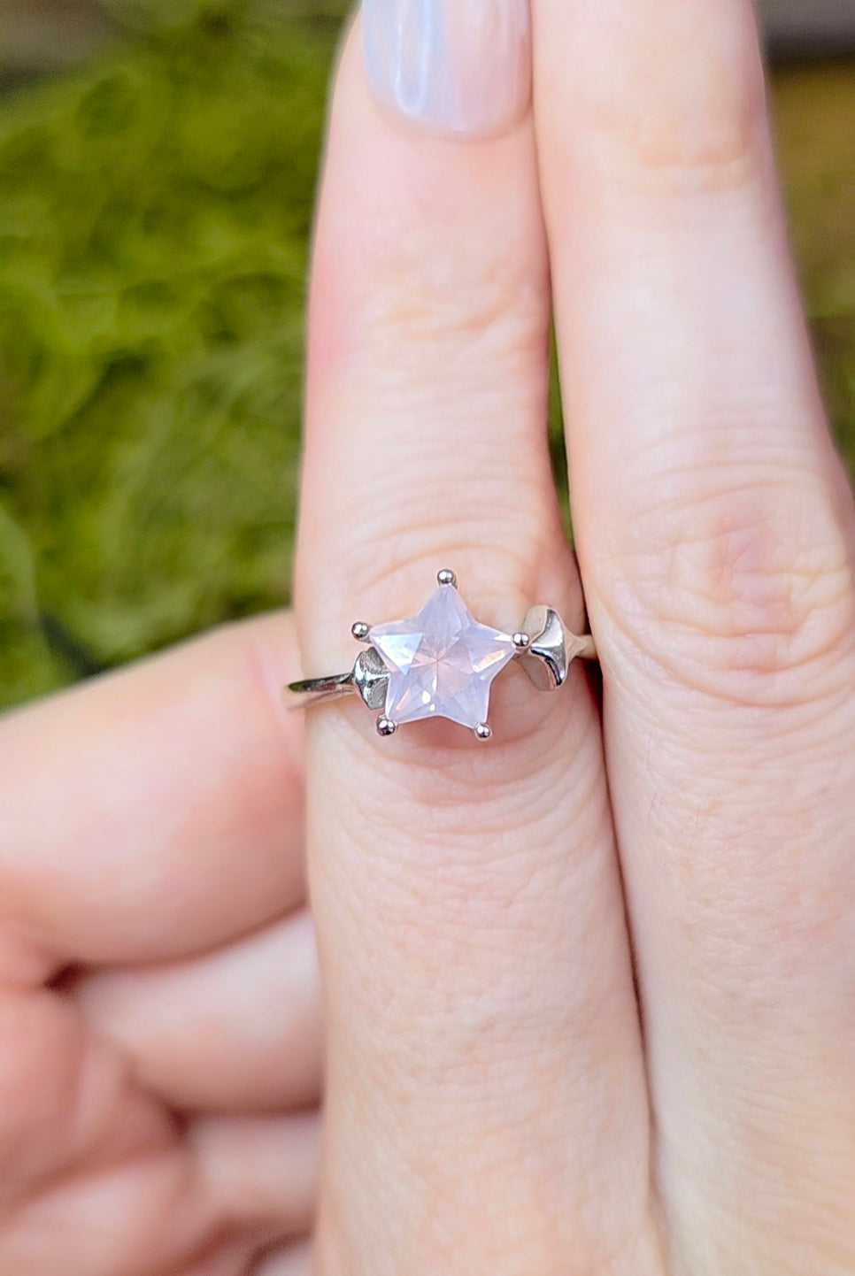 Rose Quartz Star Ring