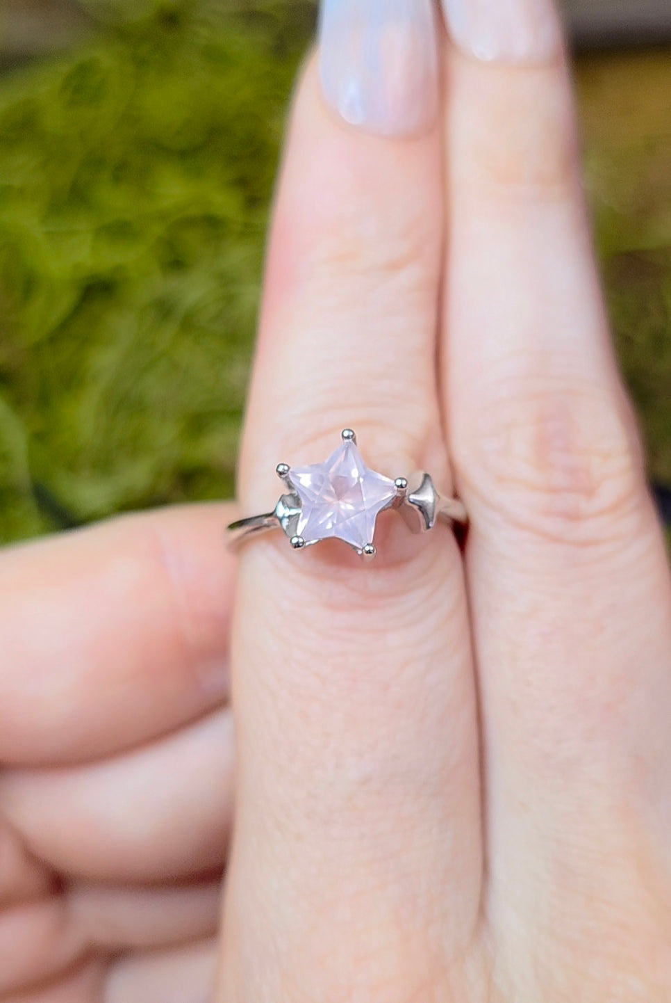 Rose Quartz Star Ring