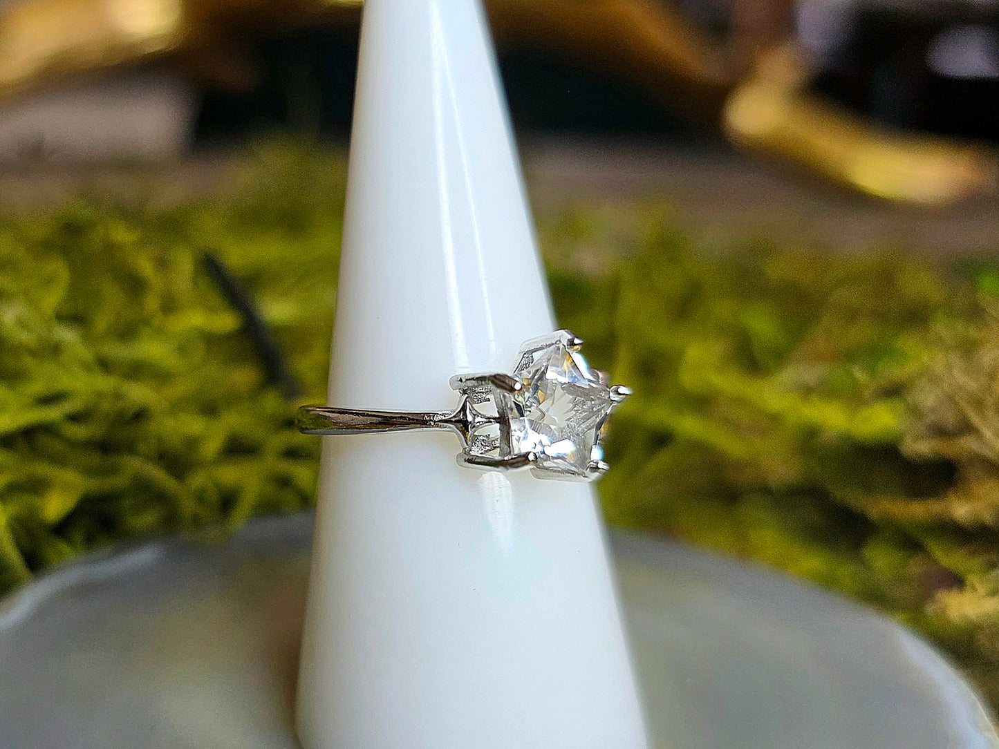 Clear Quartz Star Ring