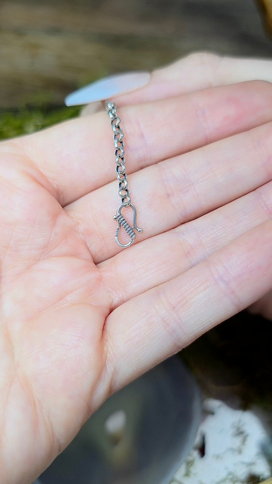Garnet Solitare Sterling Silver Bracelet