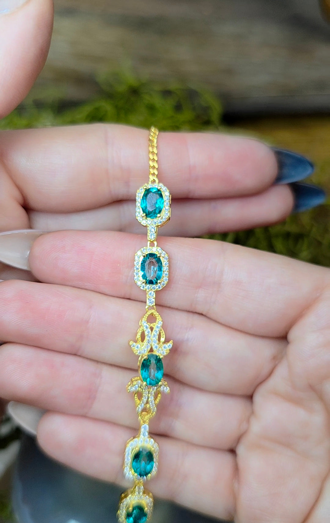 Turquoise Blue Topaz Sterling Silver Bracelet