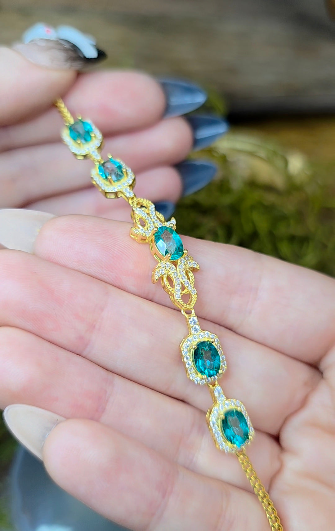 Turquoise Blue Topaz Sterling Silver Bracelet