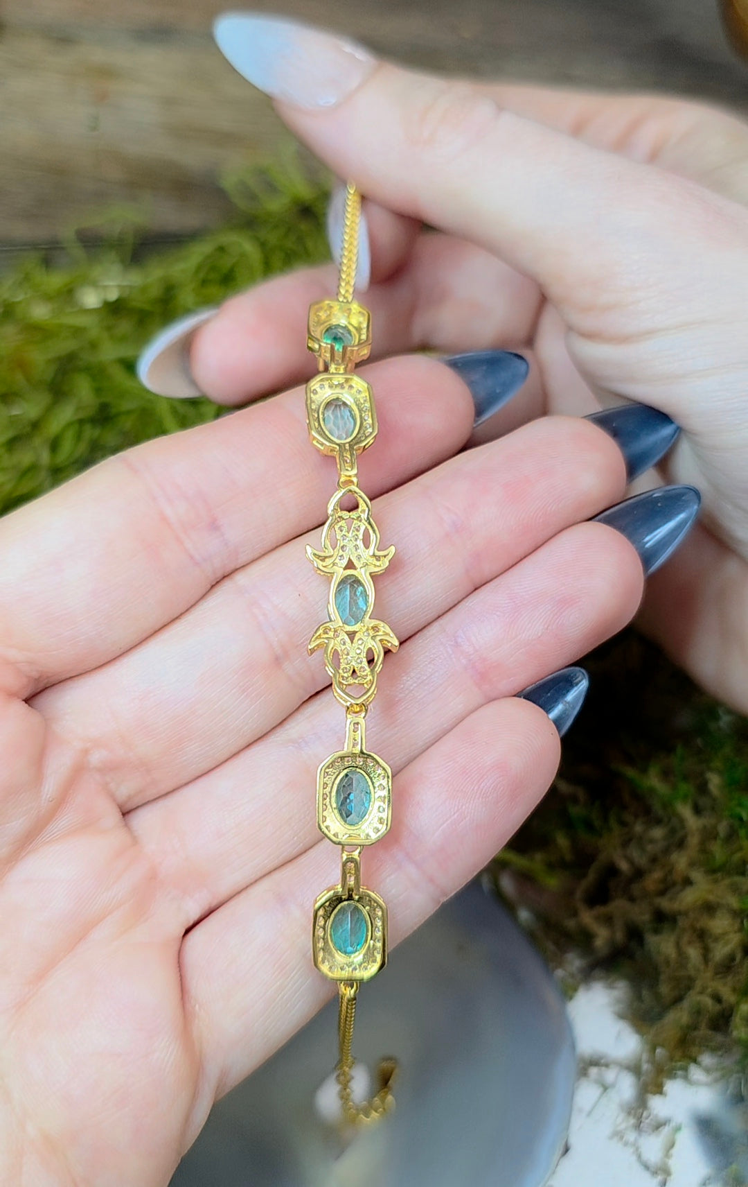 Turquoise Blue Topaz Sterling Silver Bracelet