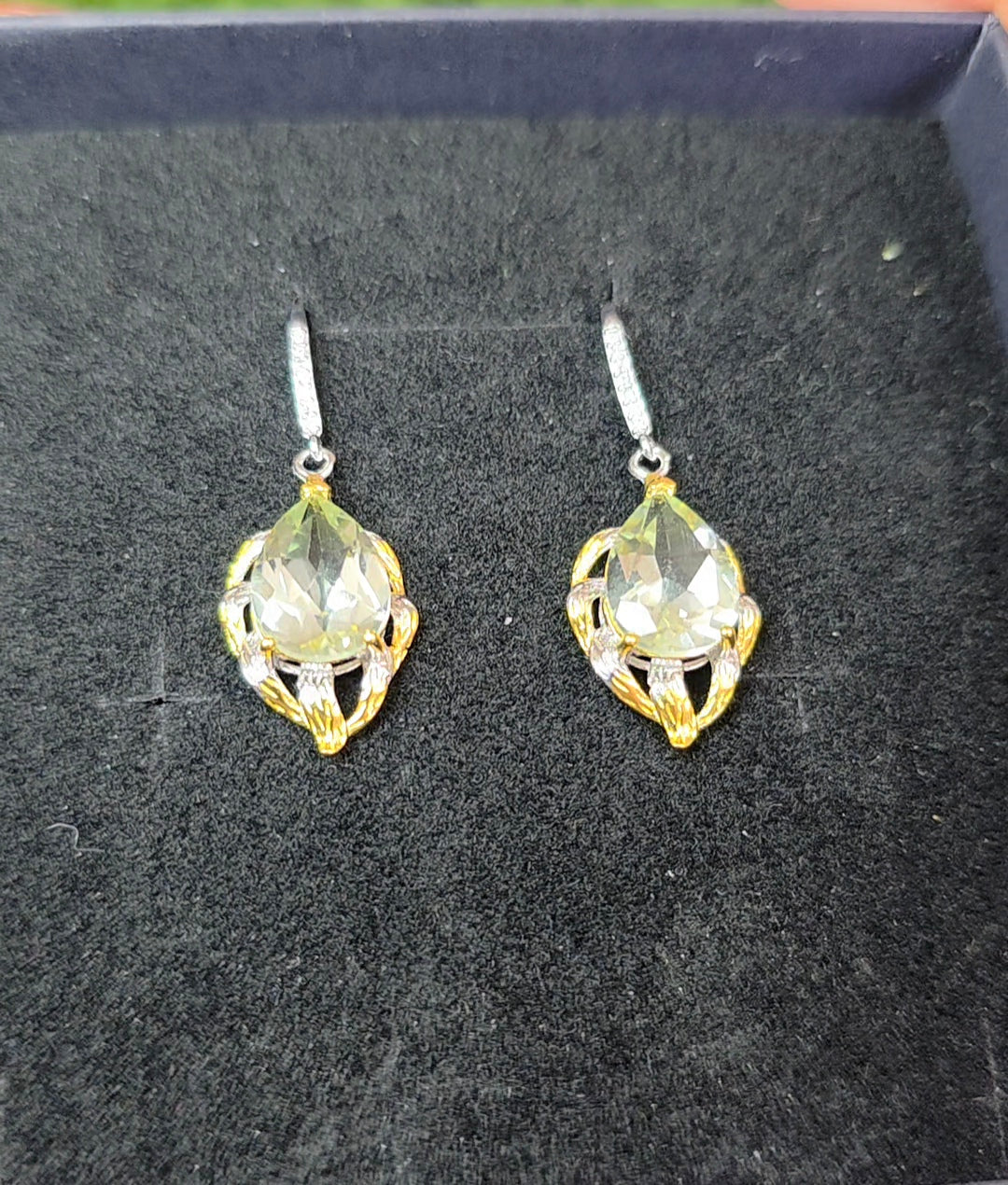 Green Quartz Earrings