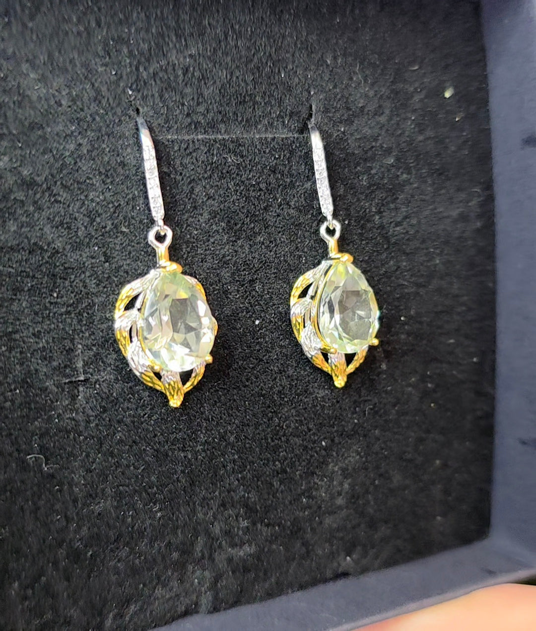 Green Quartz Earrings