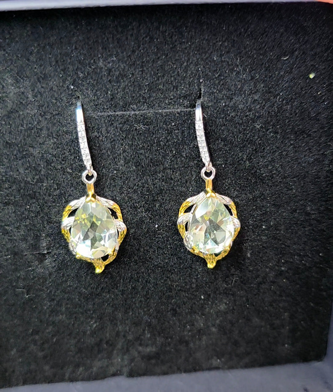 Green Quartz Earrings