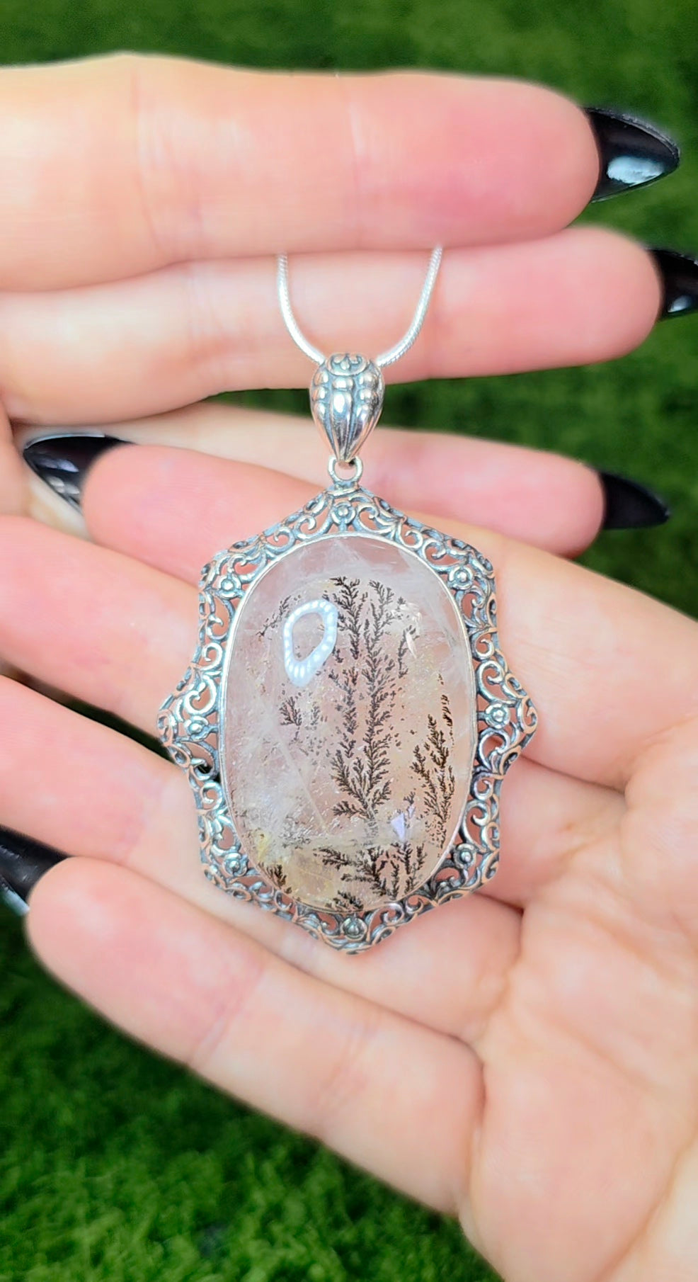 Dendritic Rose Quartz Pendant