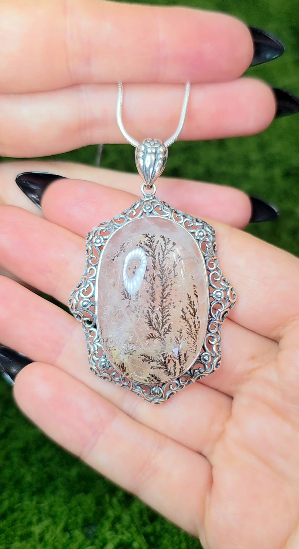 Dendritic Rose Quartz Pendant