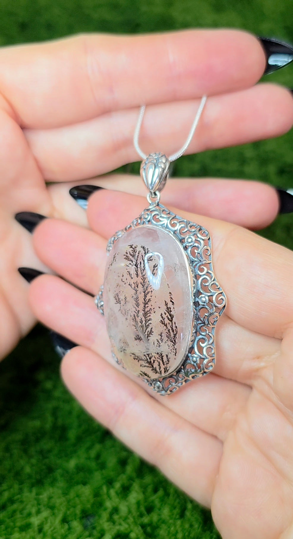 Dendritic Rose Quartz Pendant