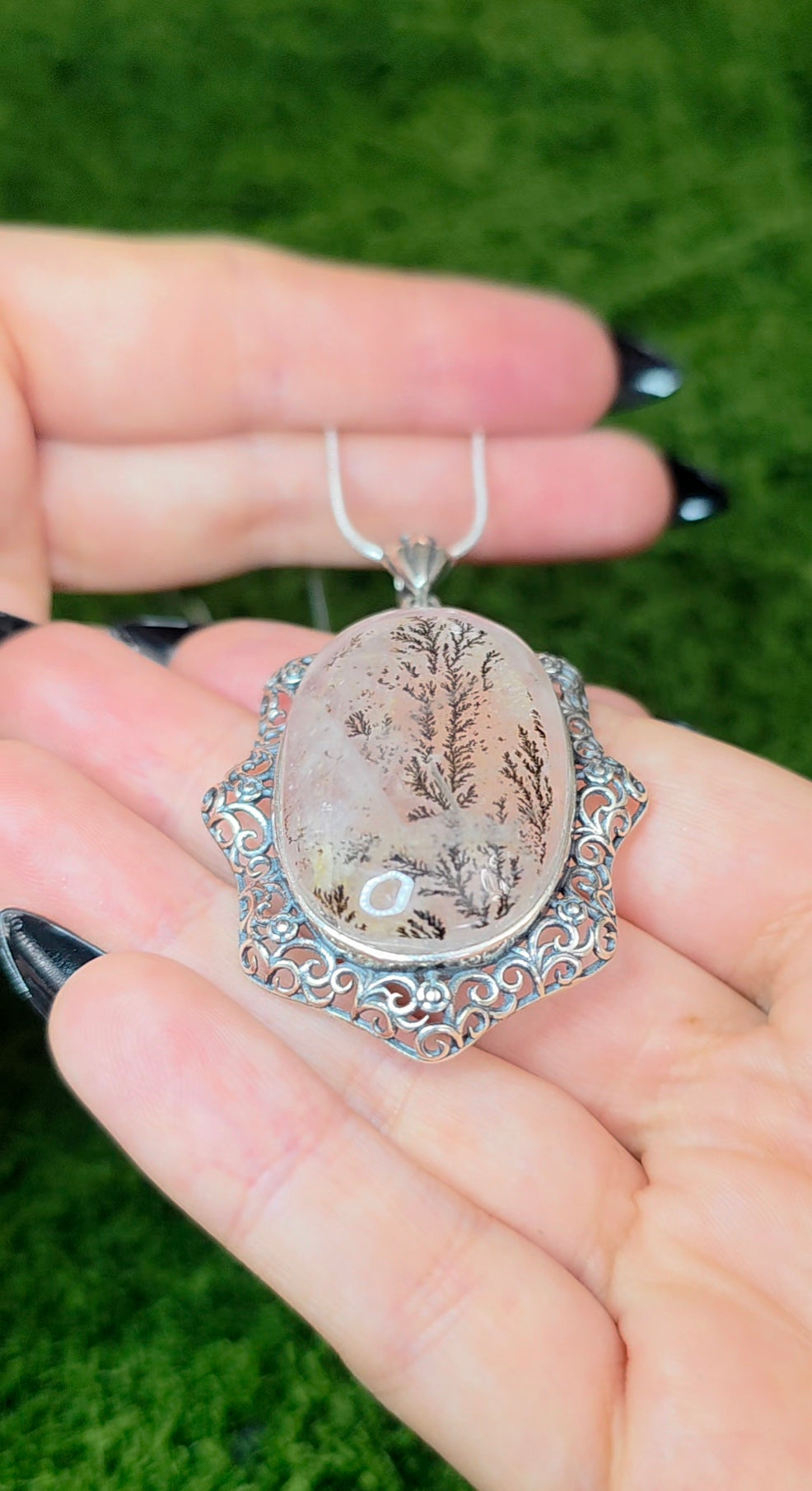 Dendritic Rose Quartz Pendant