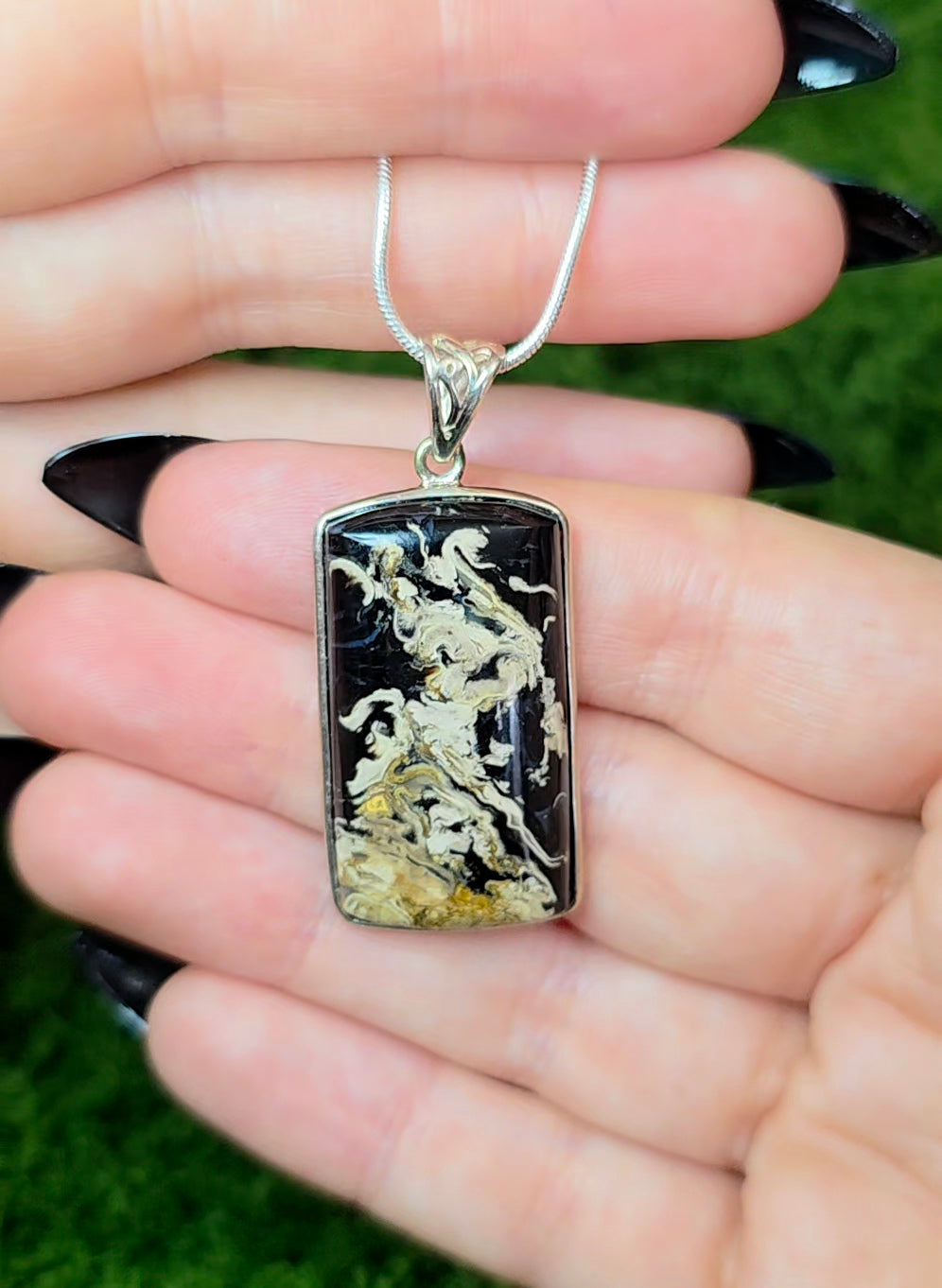Fossilized Palm Root Pendant