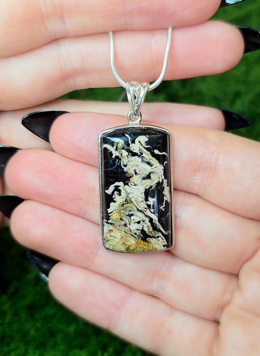 Fossilized Palm Root Pendant