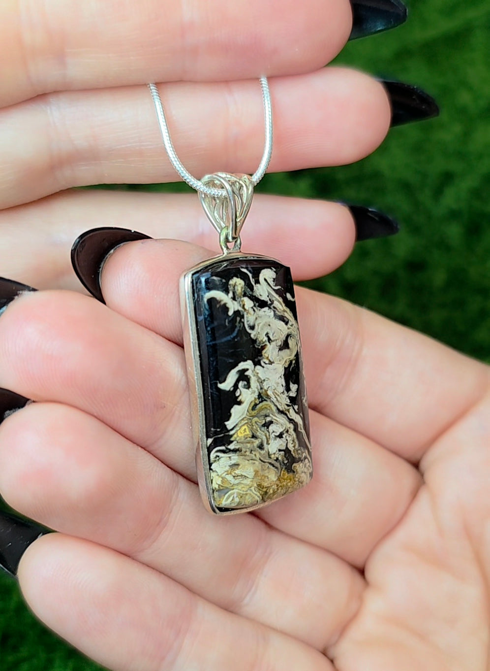 Fossilized Palm Root Pendant