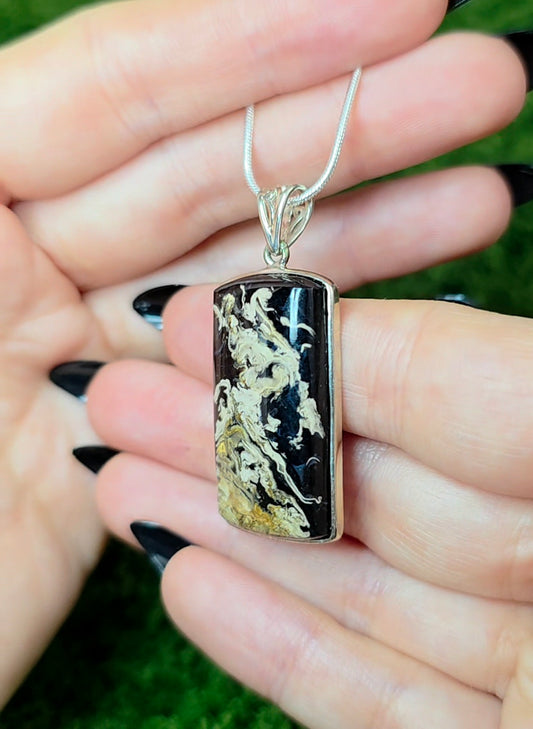 Fossilized Palm Root Pendant