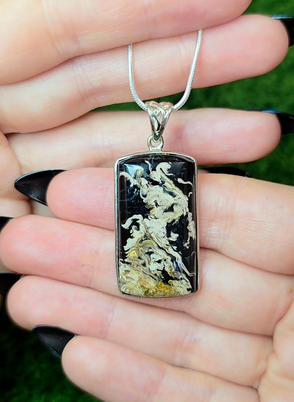 Fossilized Palm Root Pendant