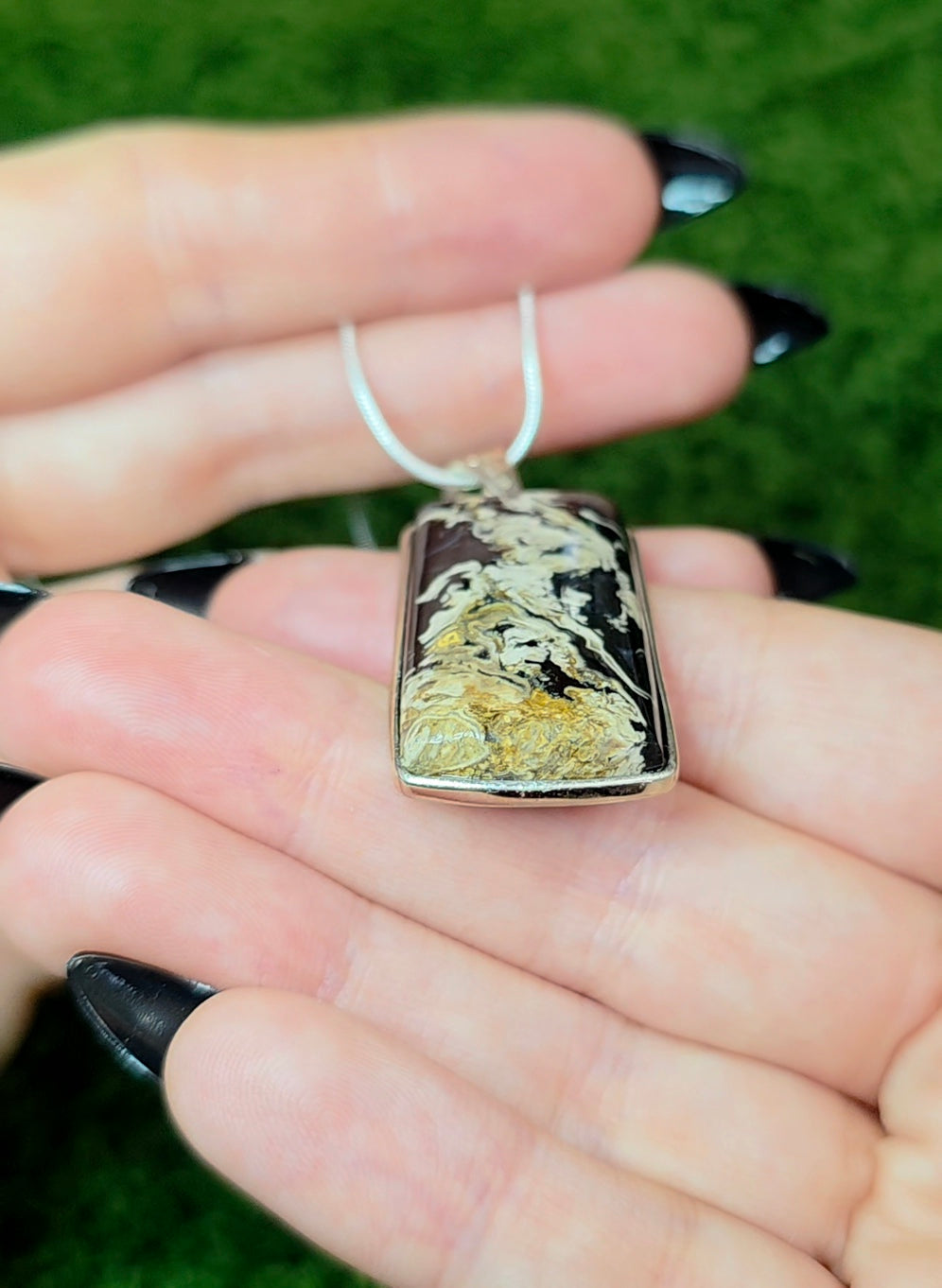 Fossilized Palm Root Pendant
