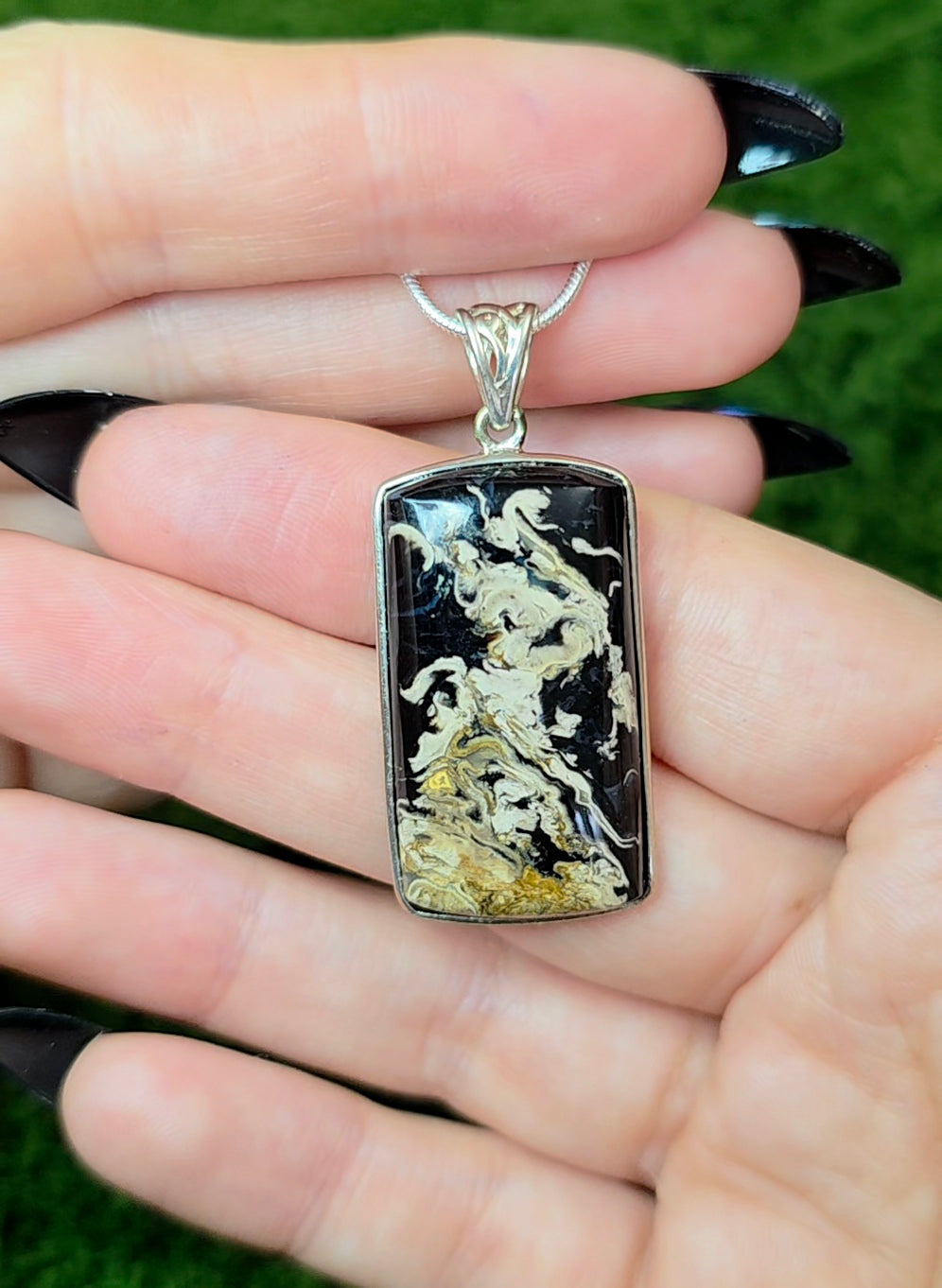 Fossilized Palm Root Pendant
