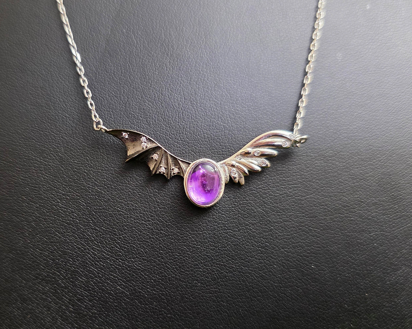 Amethyst Heaven and Hell Necklace