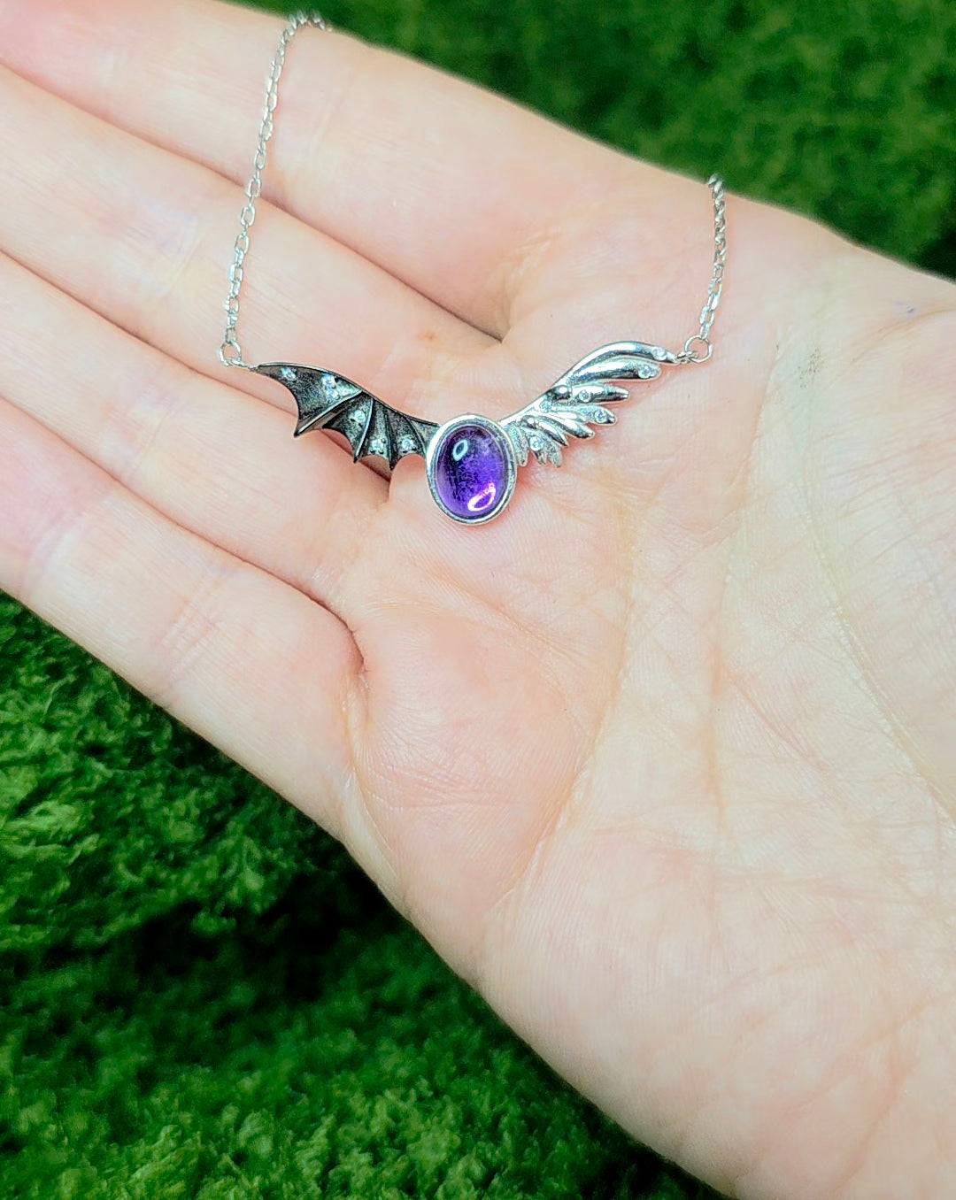 Amethyst Heaven and Hell Necklace