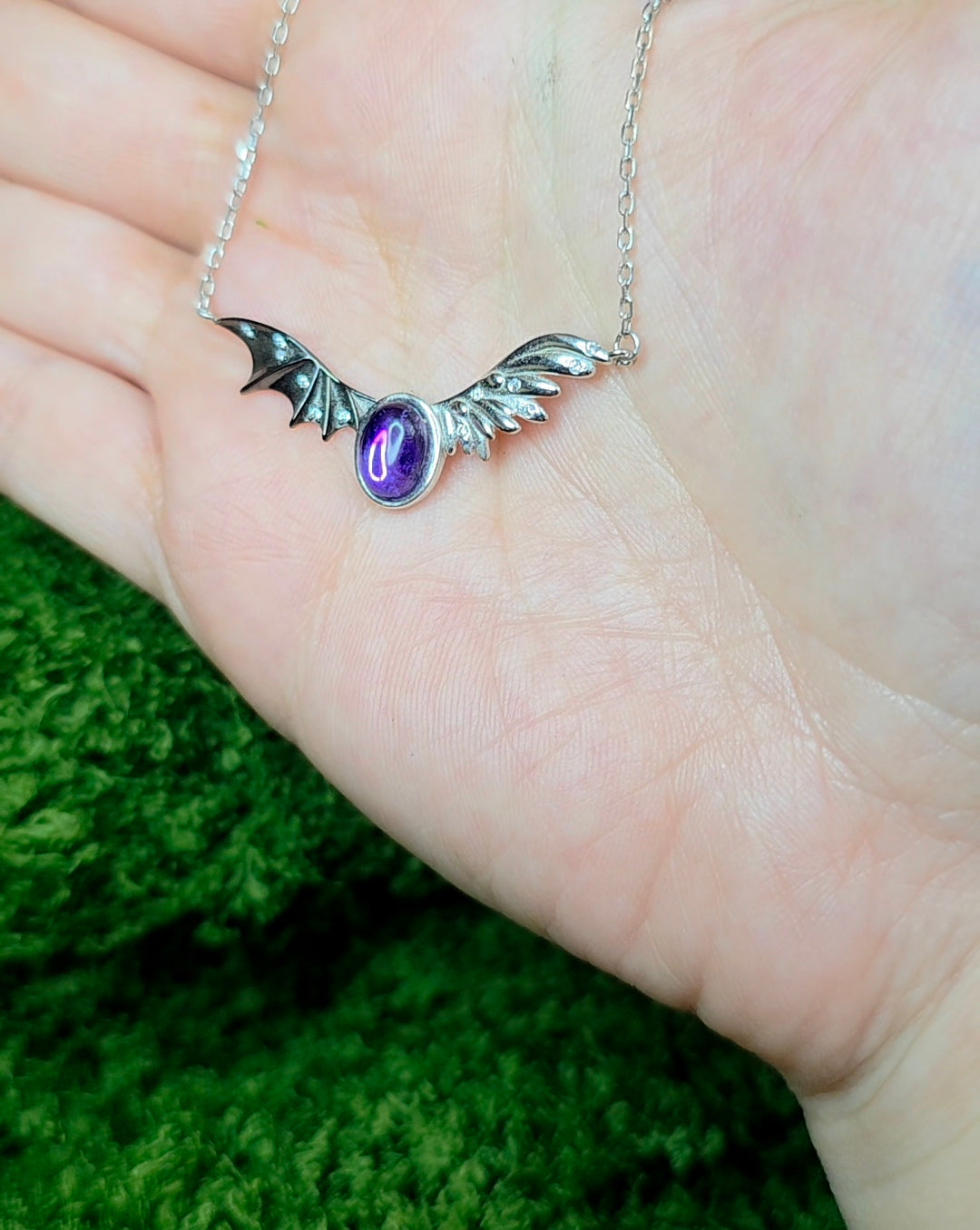 Amethyst Heaven and Hell Necklace