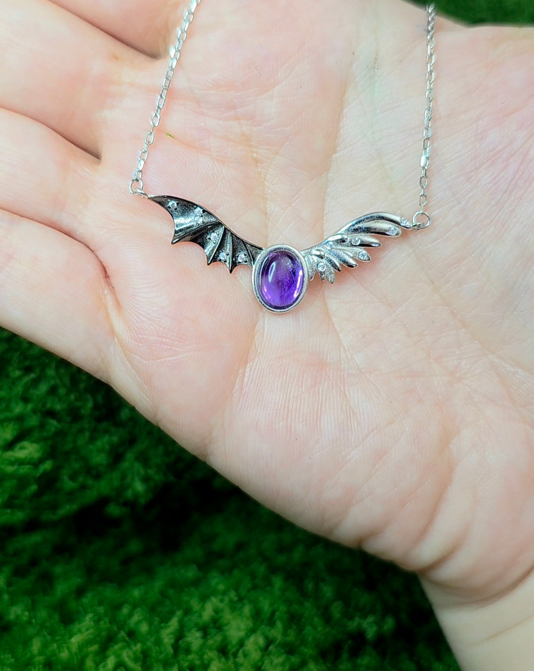 Amethyst Heaven and Hell Necklace