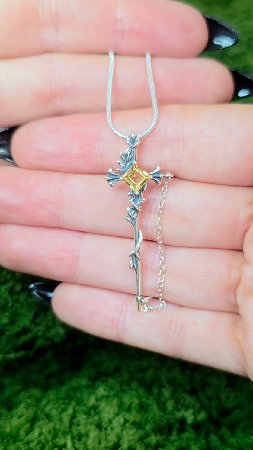 Citrine Sword Pendant