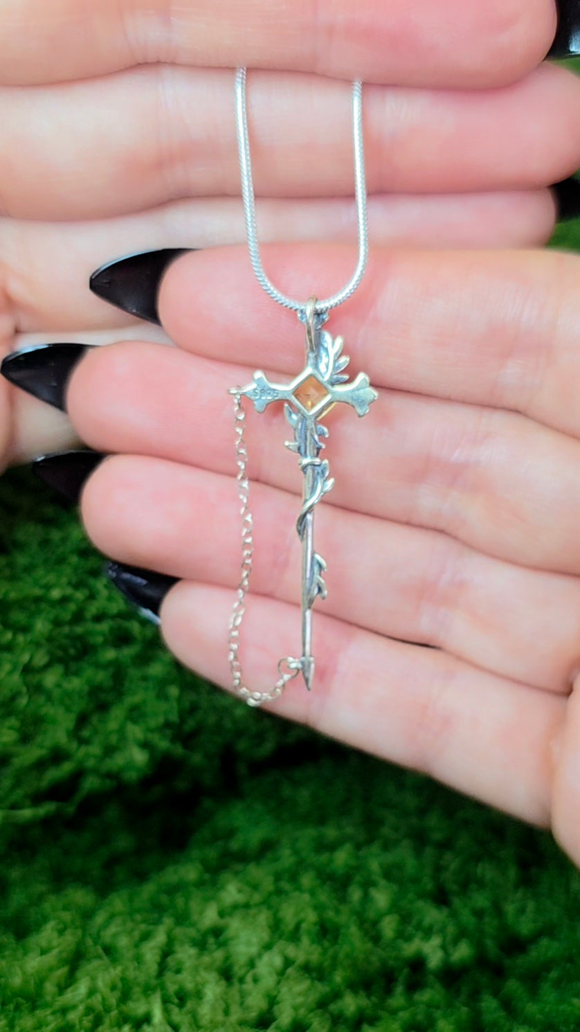 Citrine Sword Pendant