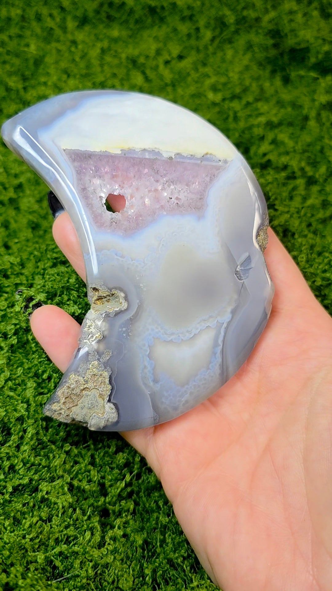 Amethyst and Agate Moon B