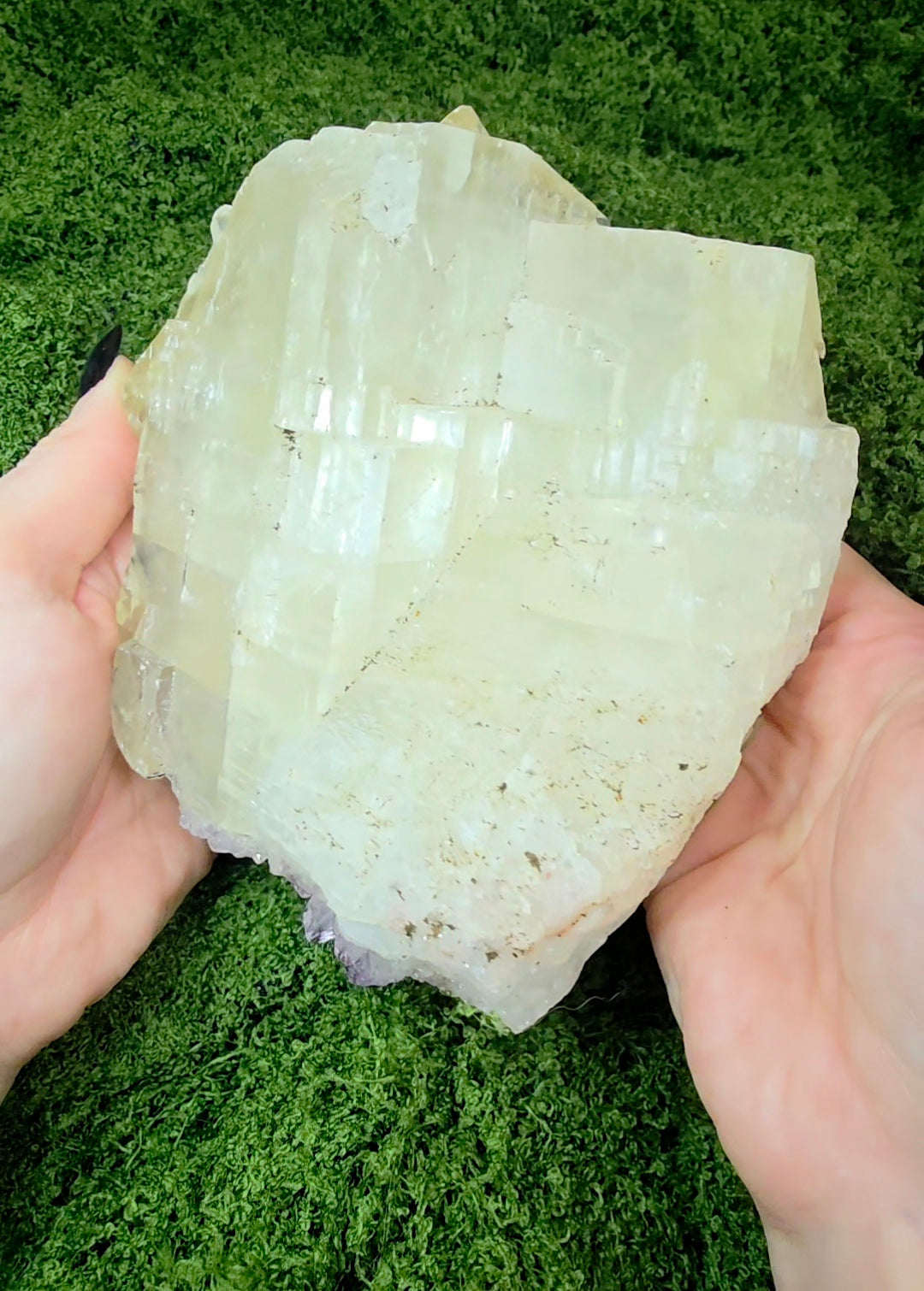 Amethyst, Calcite, and Goethite Specimen