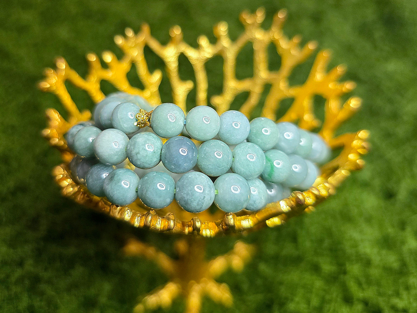 Jadeite 9 Eye Bracelet