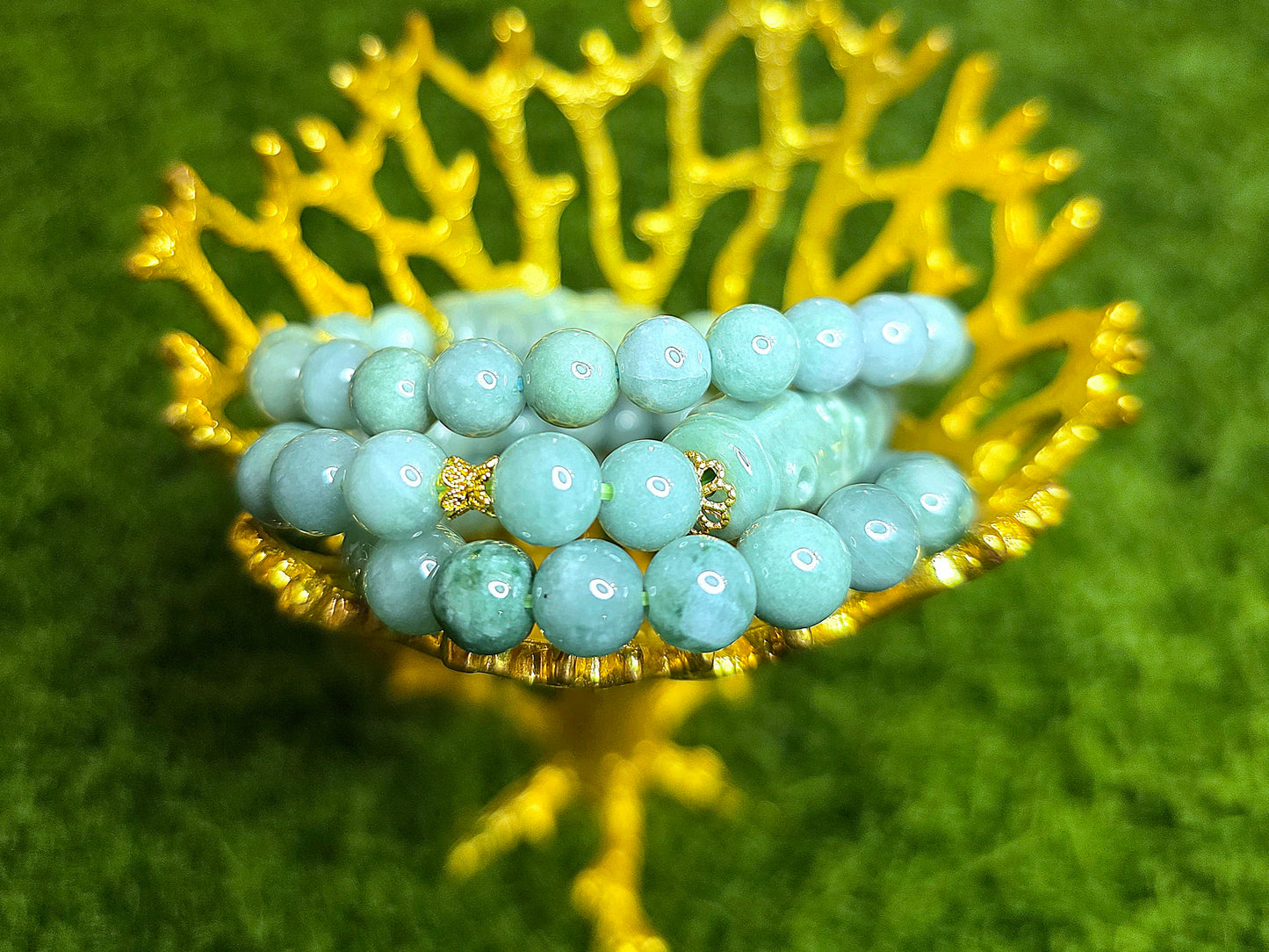 Jadeite 9 Eye Bracelet