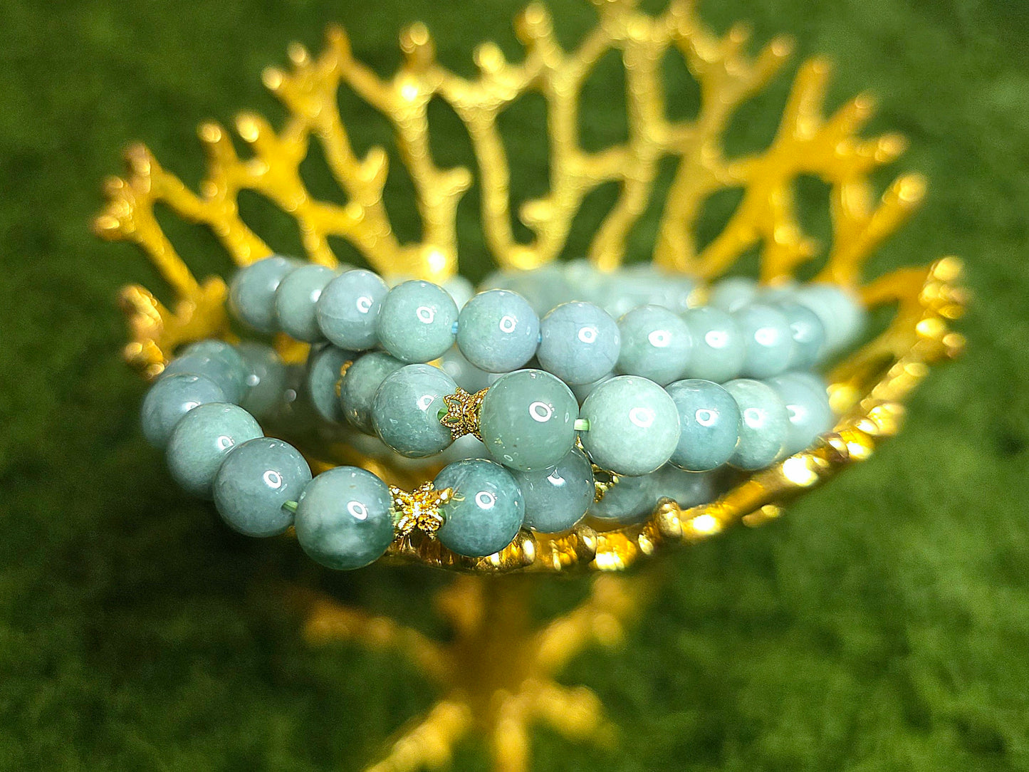 Jadeite 9 Eye Bracelet