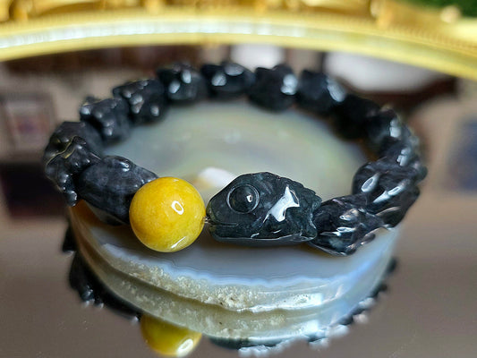 Black Jadeite Dragon Bracelet