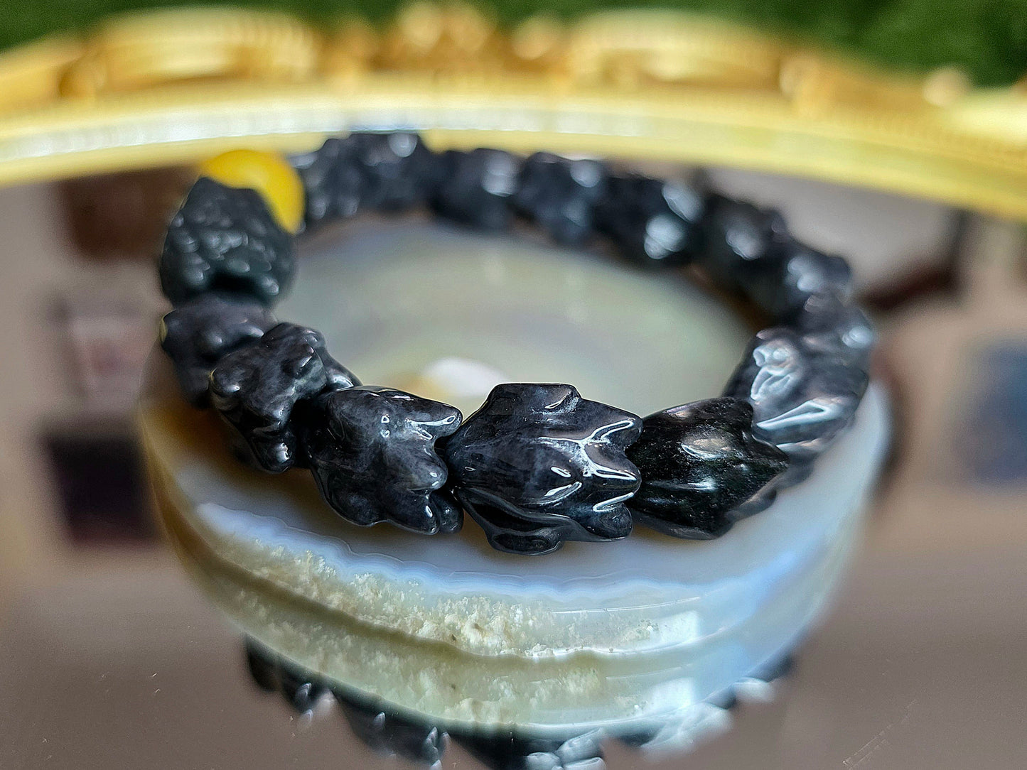 Black Jadeite Dragon Bracelet