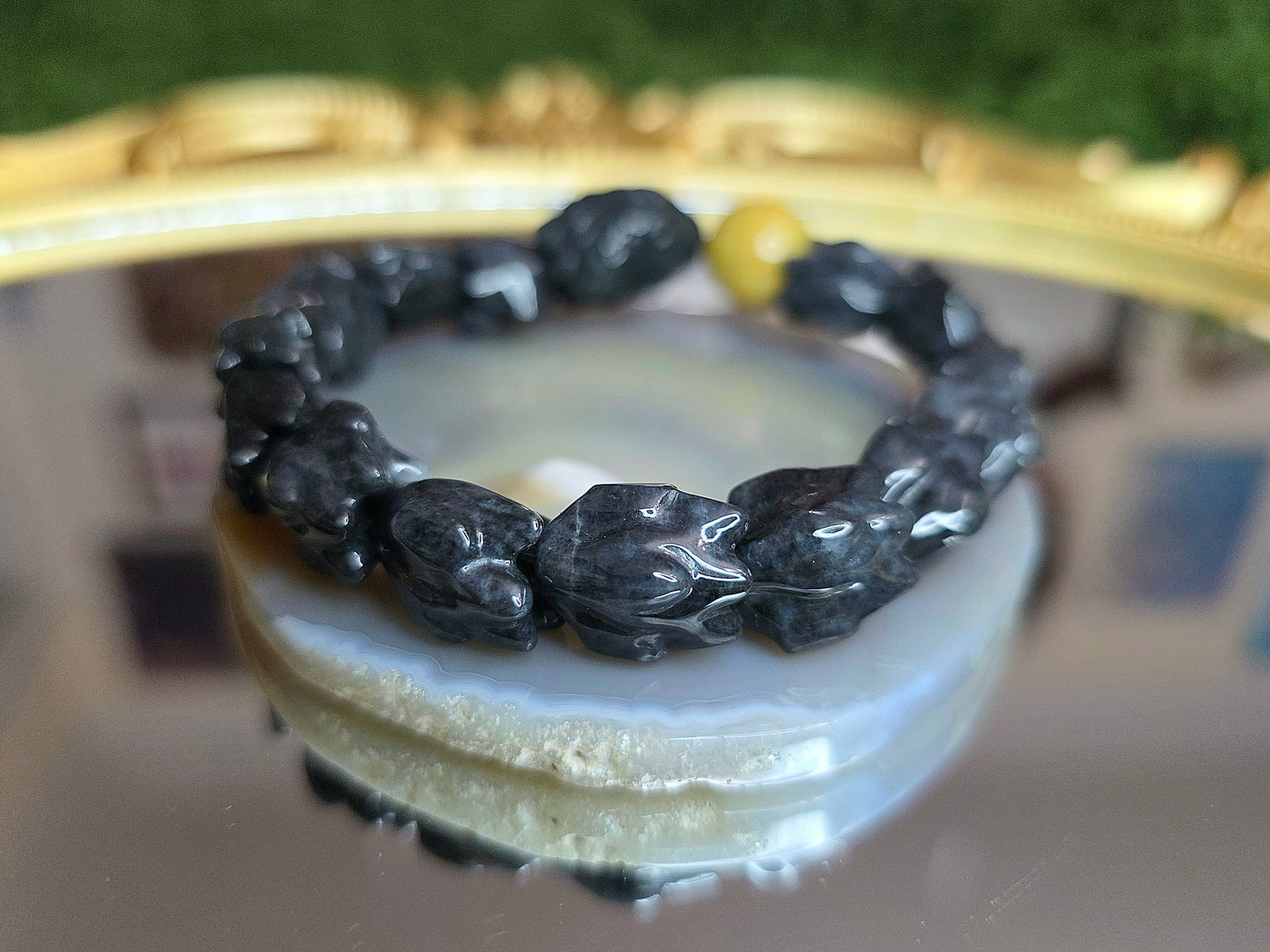 Black Jadeite Dragon Bracelet