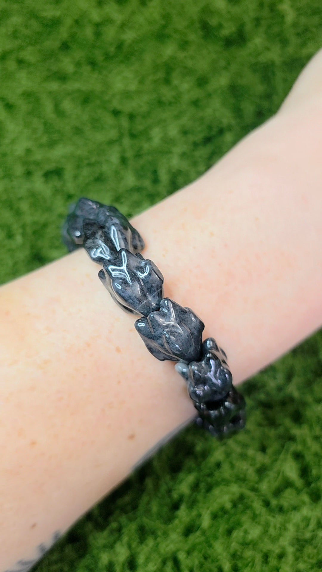Black Jadeite Dragon Bracelet